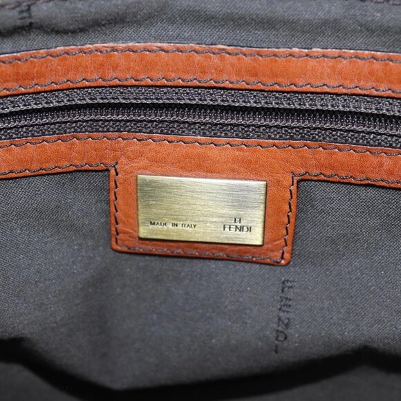 FENDI Zucca Canvas Tote Bag Brown Black Auth am6121 - Picture 10 of 16